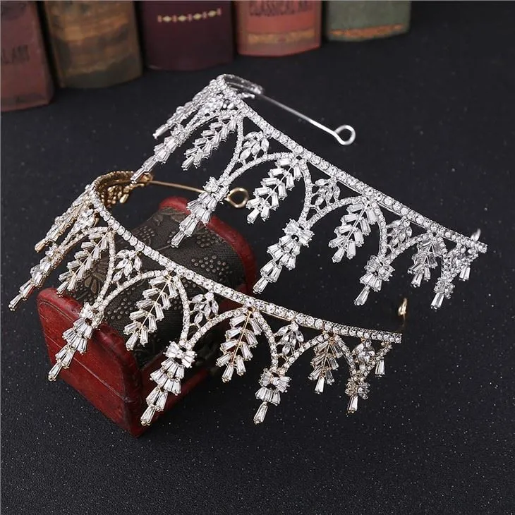 For Women Girls Wedding Sparkling Zirconia Crown Gift